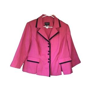 Sweet Suit Women Jacket Sz 16W fuchsia  Structured Stretch Business Casual